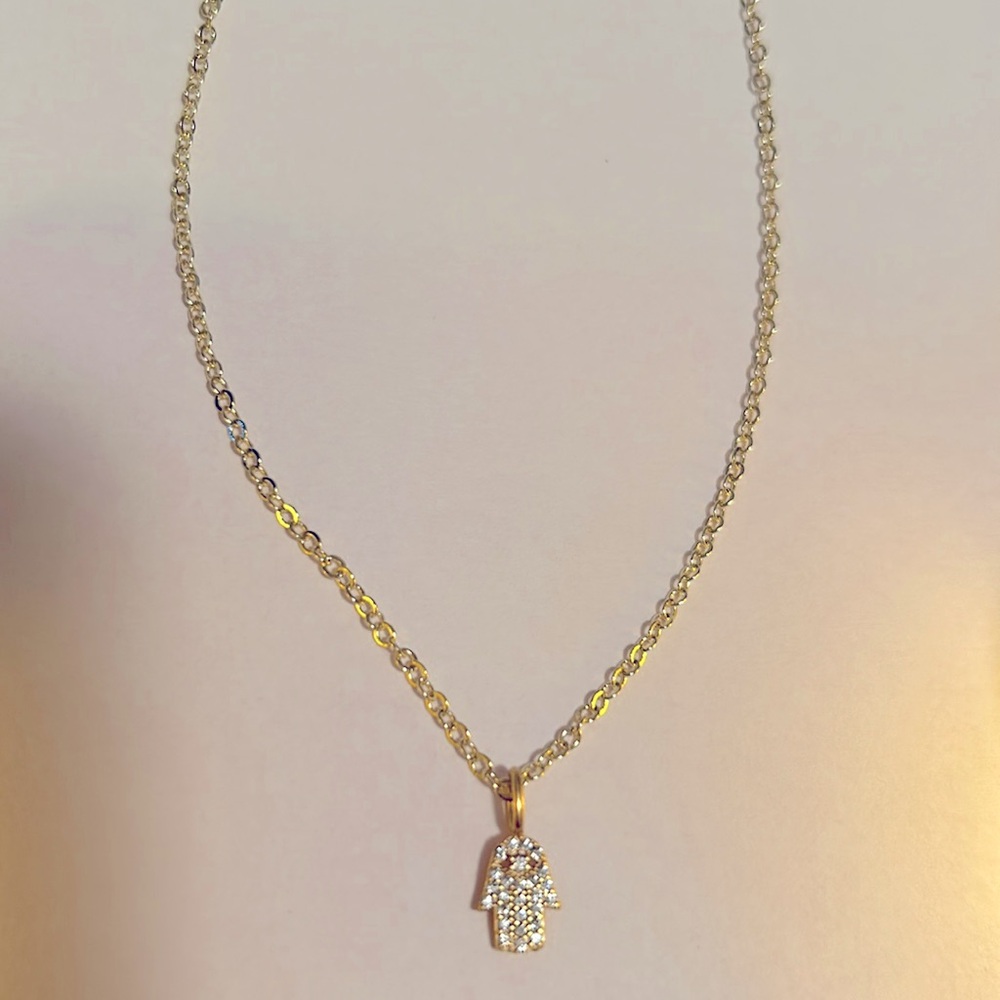 Hamsa hand necklace